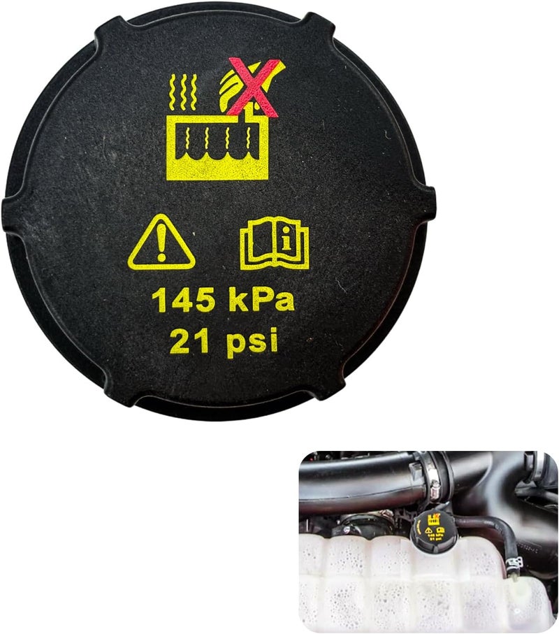 CEYHTLY DG93-8101-AA DG9Z-8100-A Coolant Reservoir Cap Compatible with 2012-2025 Ford Edge Escape Expedition Explorer F-150 Focus Fusion Mustang Ranger Transit Connect | Lincoln Aviator MKC MKX MKZ etc - Image 1
